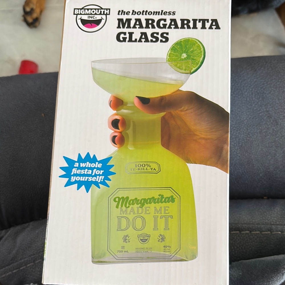 BigMouth Inc. Margarita Glass with Lime Accent
